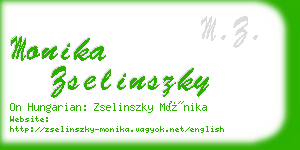 monika zselinszky business card